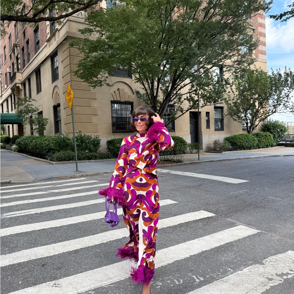 Trina Turk Vibrant Purple and Pink Jumpsuit